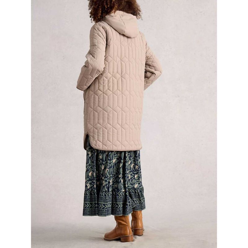 White Stuff Carmel Borg Lined Quilted Coat image number 1